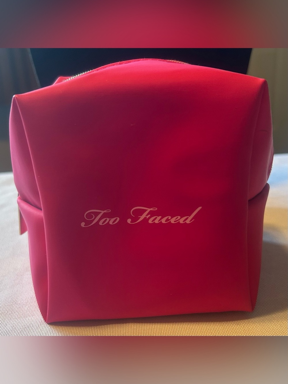 Too Faced Bright Pink Makeup Case
